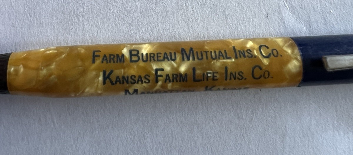 Farm Bureau Mutual – Kansas Farm Life Insurance Vintage Mechanical Pencil