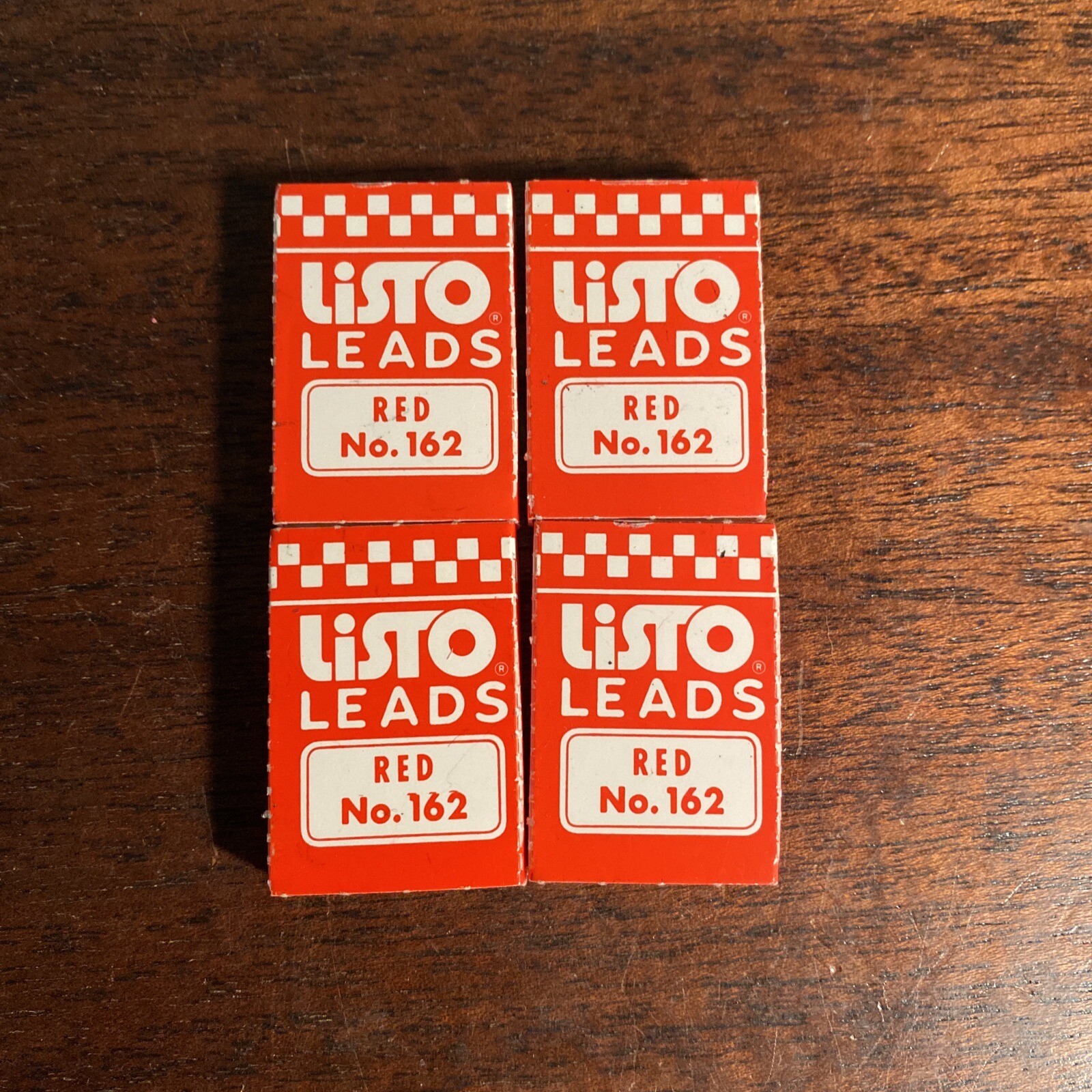Listo Leads Red No 162 3 Full Boxes Marking Lead & 1 Partial Box 23 Total Leads