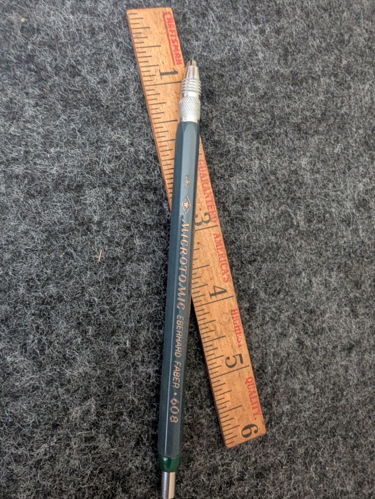 Vintage Eberhard Faber Microtomic 608 Mechanical Pencil Metal USA JM