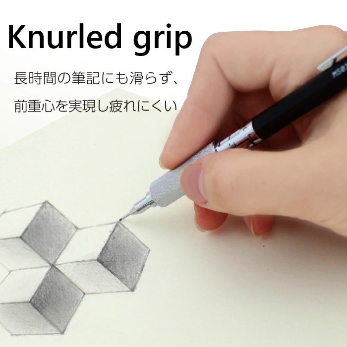 OHTO MS01 0.5mm Mechanical Pencil Silver Drafting Grip Made in Japan New
