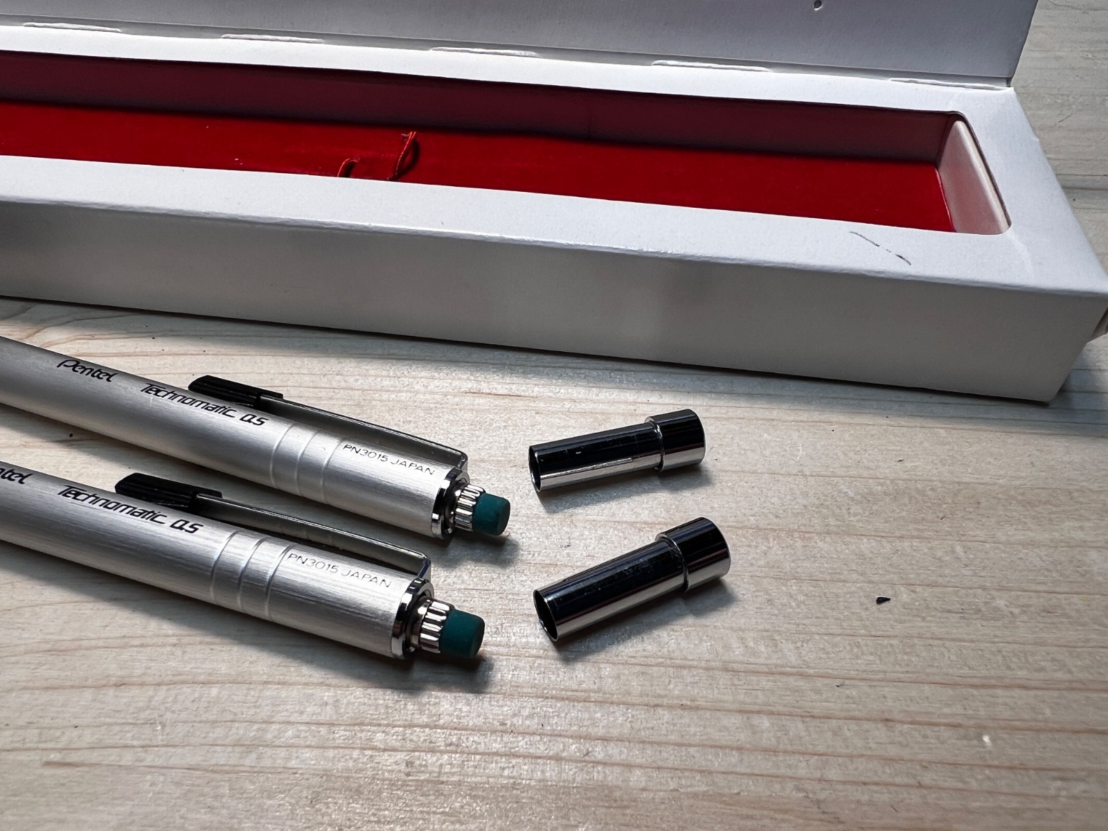 Two (2) Pentel Technomatic 0.5mm Mechanical Pencil – PN3015 Japan .5 mm