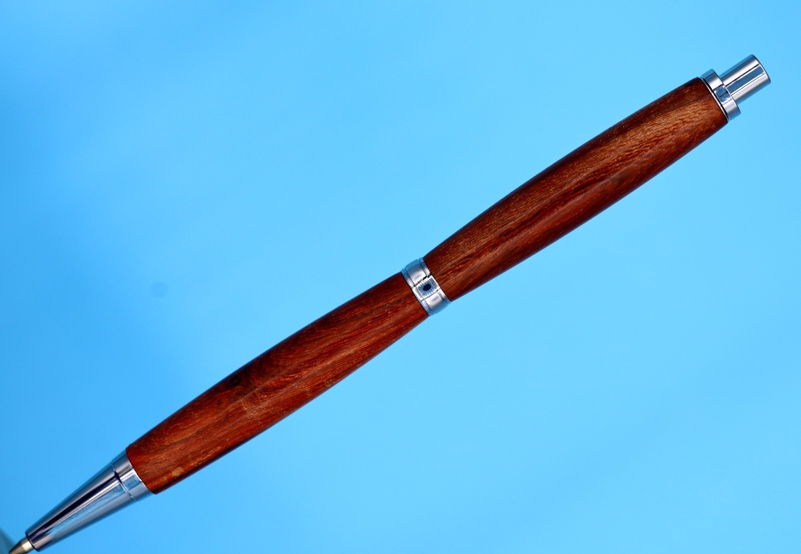 Luxury Rosewood Mechanical Pencil Chrome Finish 0.7mm + Extra Lead/Erasers Gift