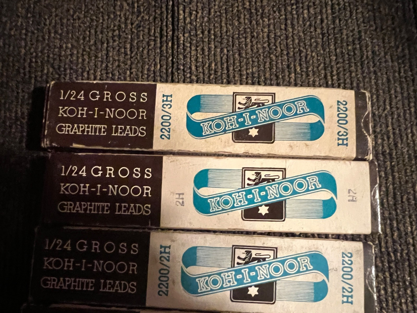VINTAGE – 10 – KOH-I-NOOR GRAPHITE Drawing Leads – H, F, HB, 2H, & 3H HARDNESS