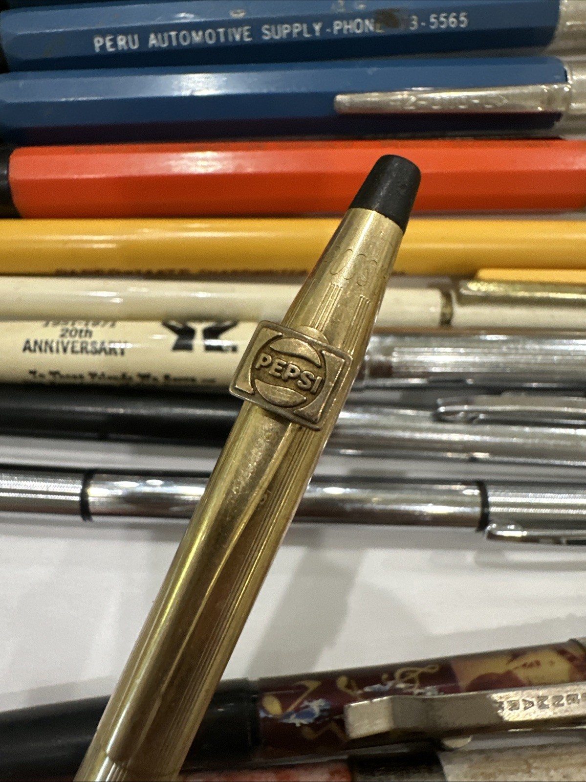 Autopoint Mechanical Pencils Oversize Advertisement Pens USA Elvis Pepsi Garland