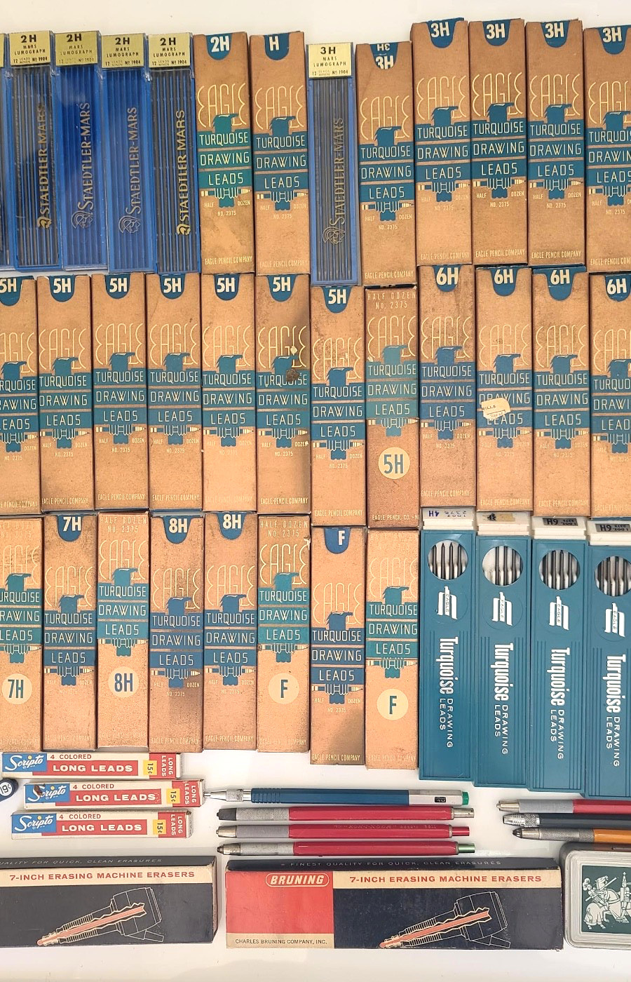 Staedtler Mars Lumograph Pencil Germany Turquoise Eagle AW Faber Castell LOT 84