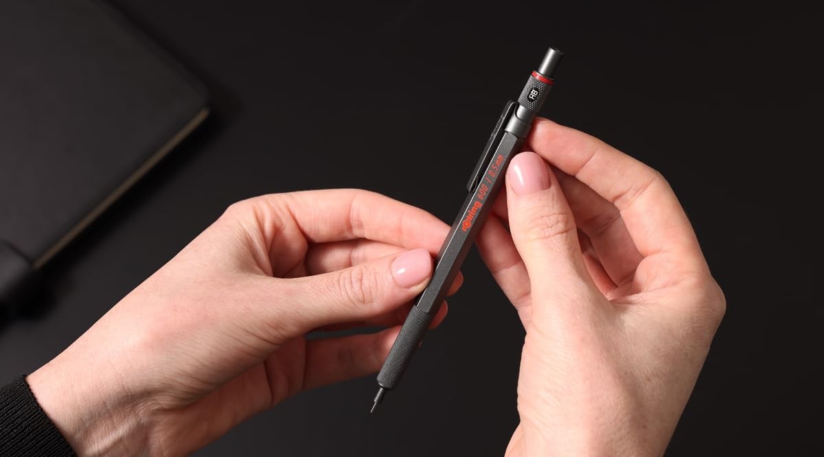 Rotring 600 Mechanical Pencil 0.5Mm Full Metal Body Brass Mechanism Ergonomic…