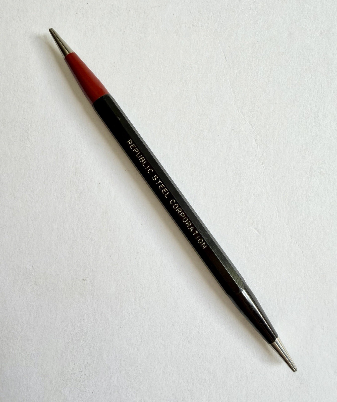 Vtg Autopoint Double-end Red Black Real Thin Mechanical Pencil- Republic Steel
