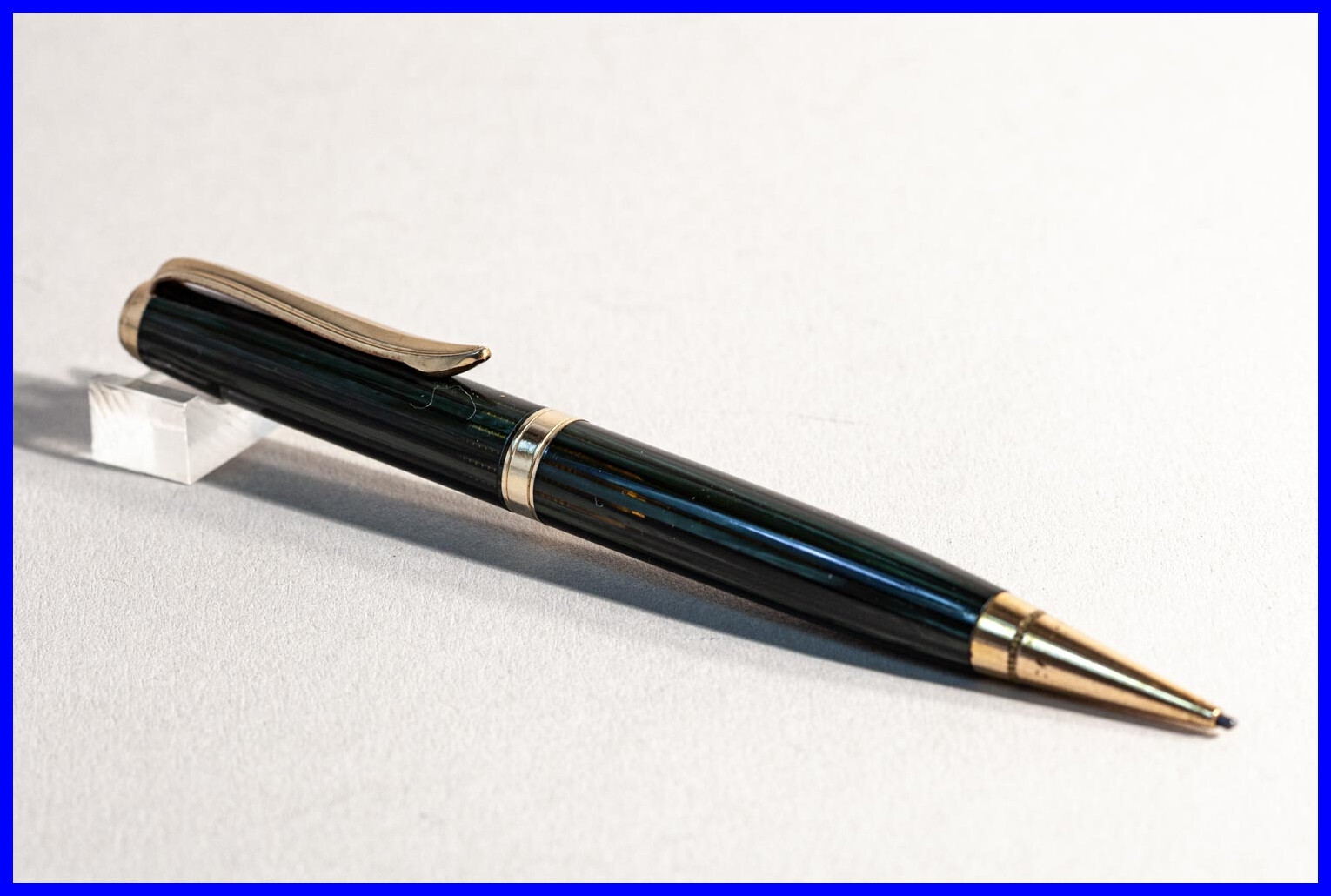 1950s Green Striped & Gold FABER-CASTELL 189 Twist Pencil with 1.2mm Leads