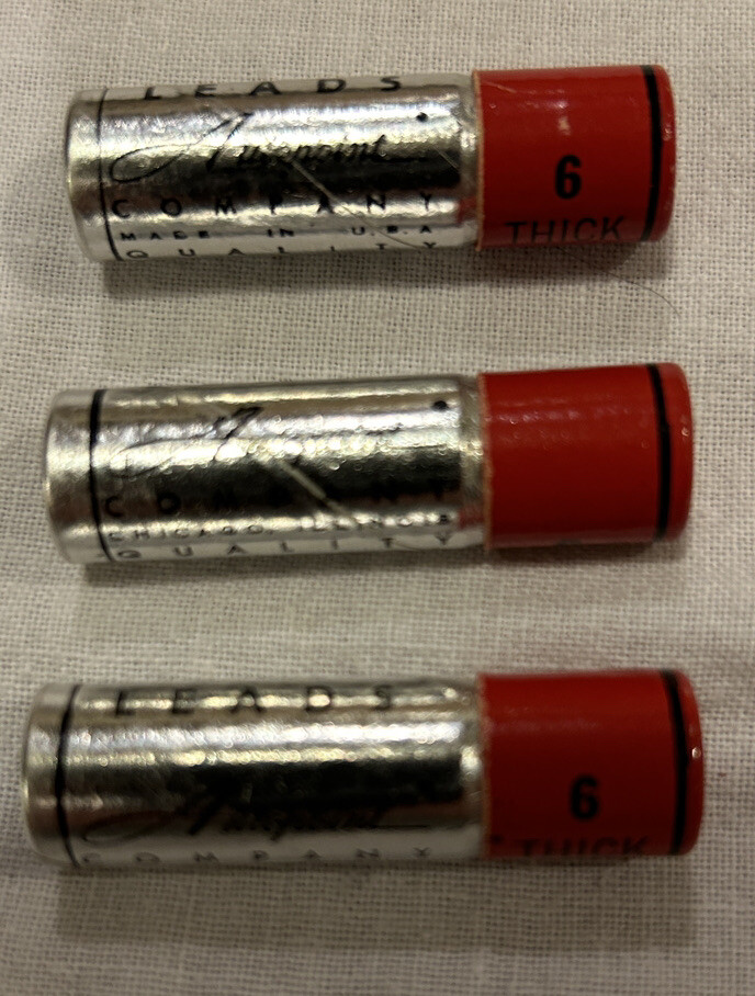 VINTAGE AUTOPOINT PENCIL LEAD NO. 441-K RED LOT OF 3 Thick (see Disc)