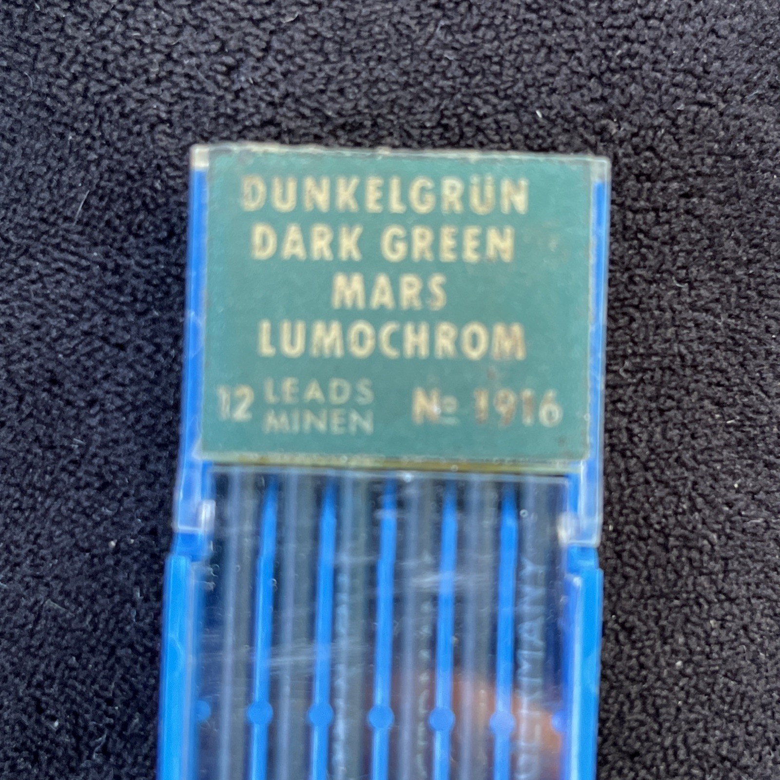 2 Staedtler Mars Lumochrom Blue & Green 24 Leads 204 / 1916 for Technical Pens