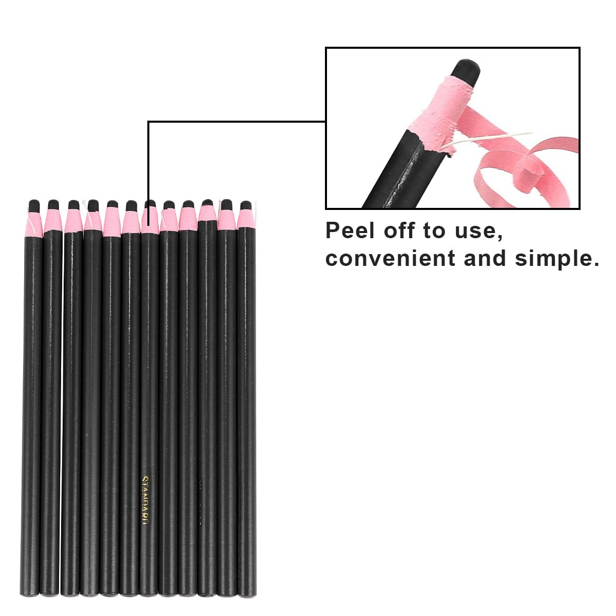 NUOBESTY Peel-off China Markers Black Grease Pencils Wax Crayon