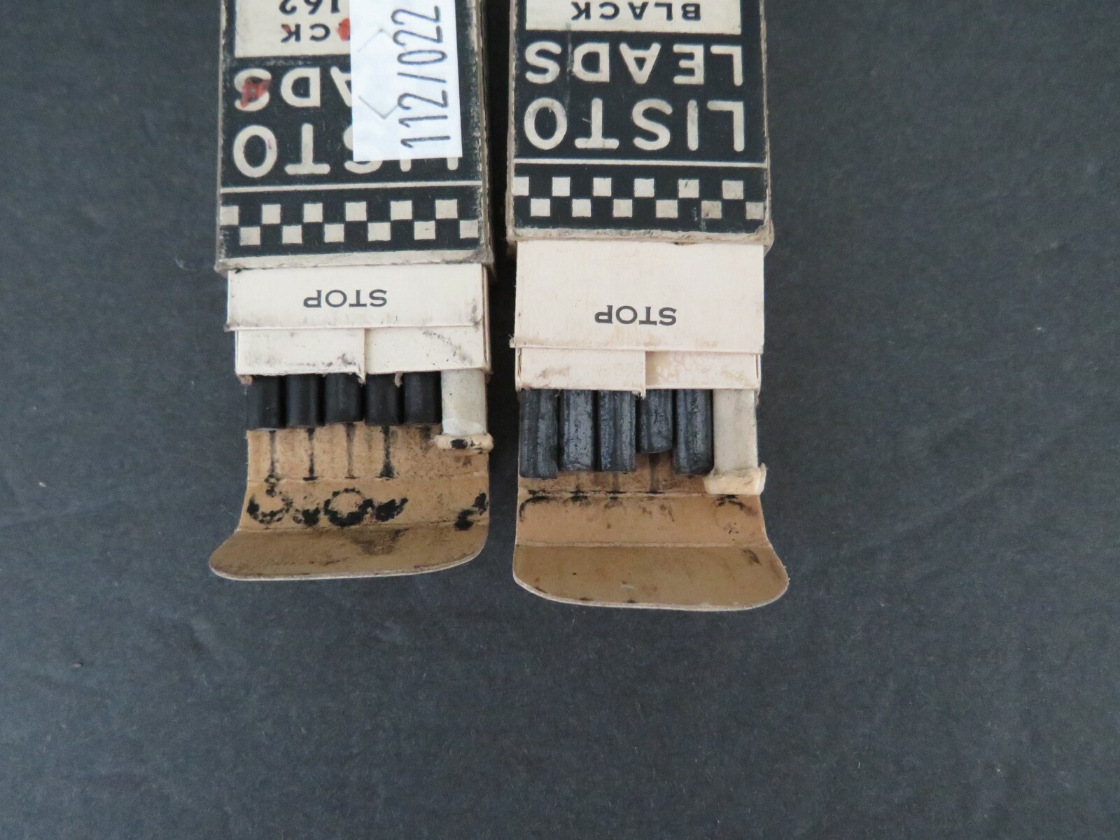 Vintage Listo Leads Black No 162 ~ Marking Pencil Lead ~ Two Boxes