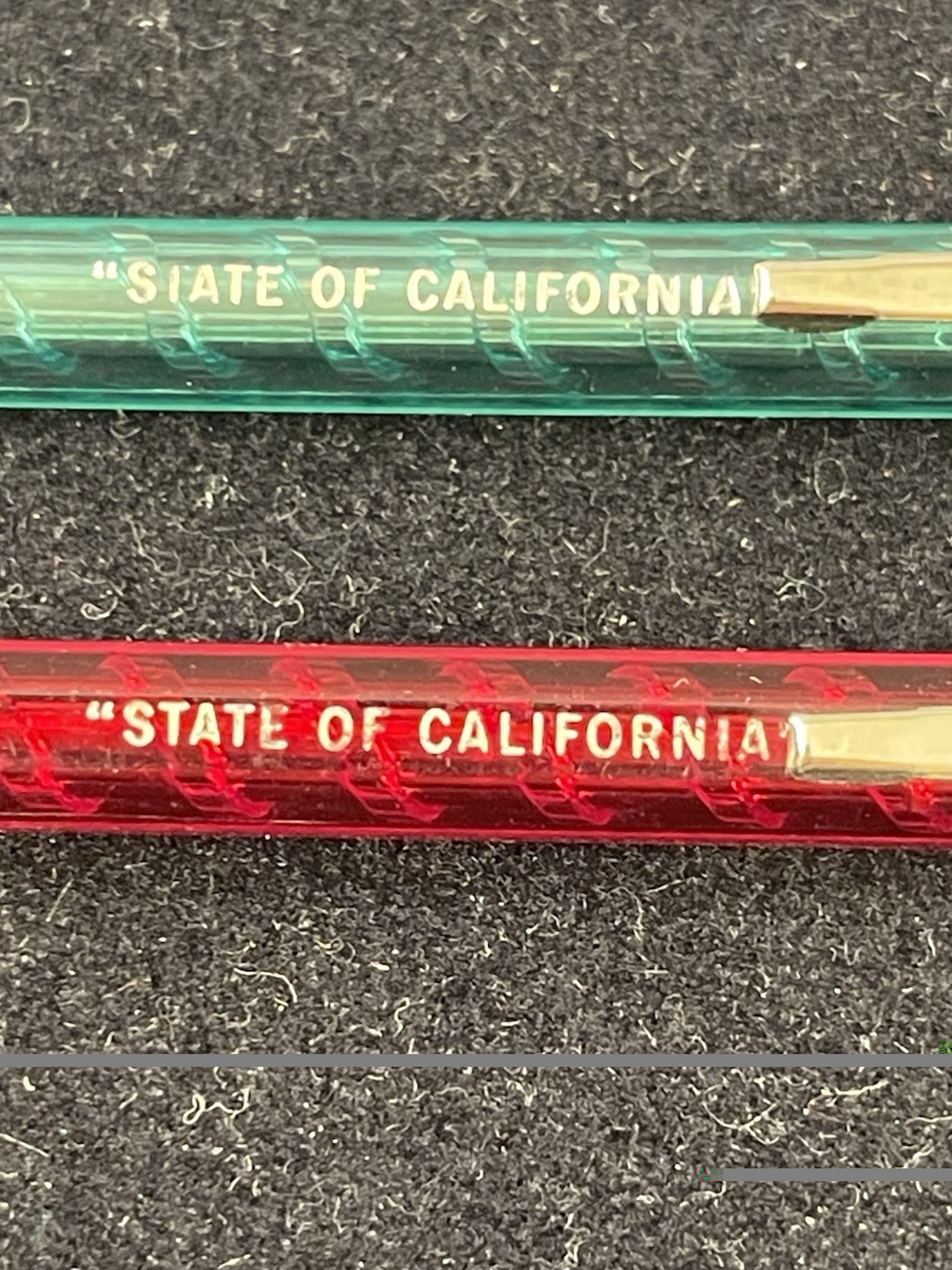 2 Vintage Wearever State of California Mechanical Pencil Red / Green Translucent