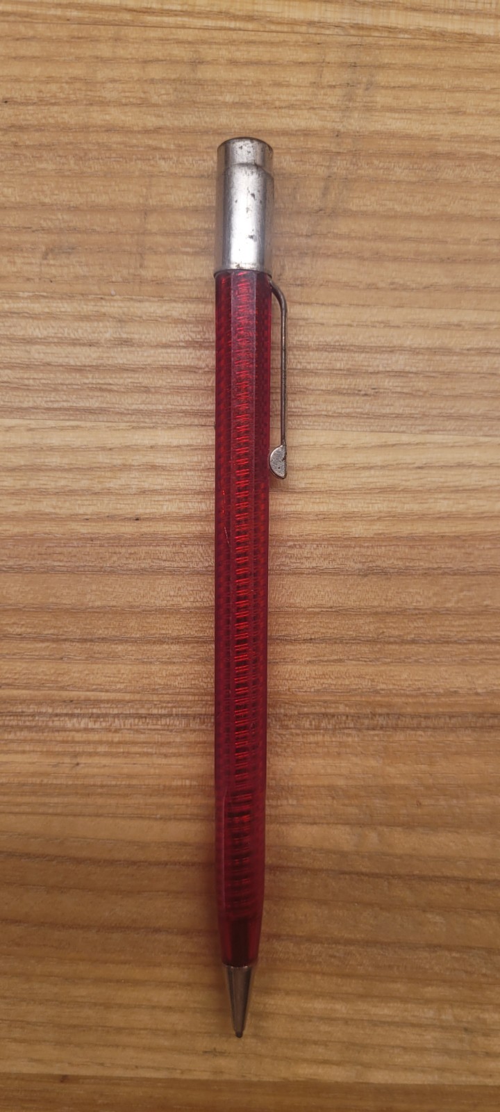 Vintage Scripto Twist Mechanical Pencil USA Red Translucent Barrel Collectible