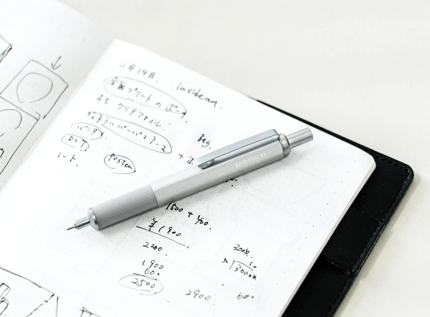 Penco Drafting Pencil 0.5mm HB Aluminum Mechanical Pencil HIGHTIDE Japan New