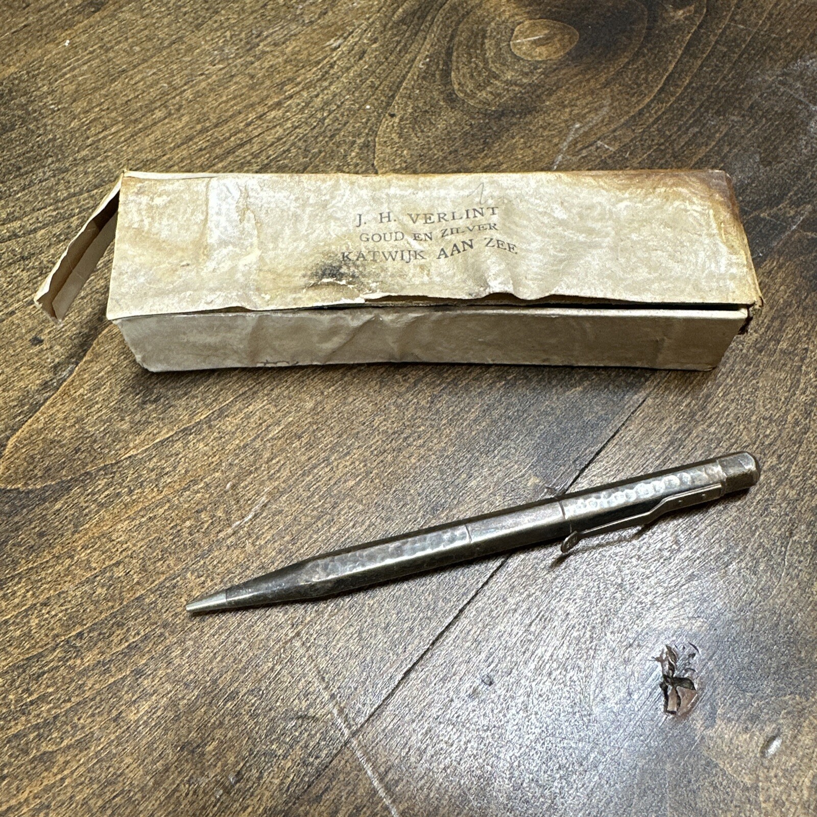 Antique Sterling Silver 4-3/8” Mechanical Pencil 12.2g J. H. Verlint NOT TESTED