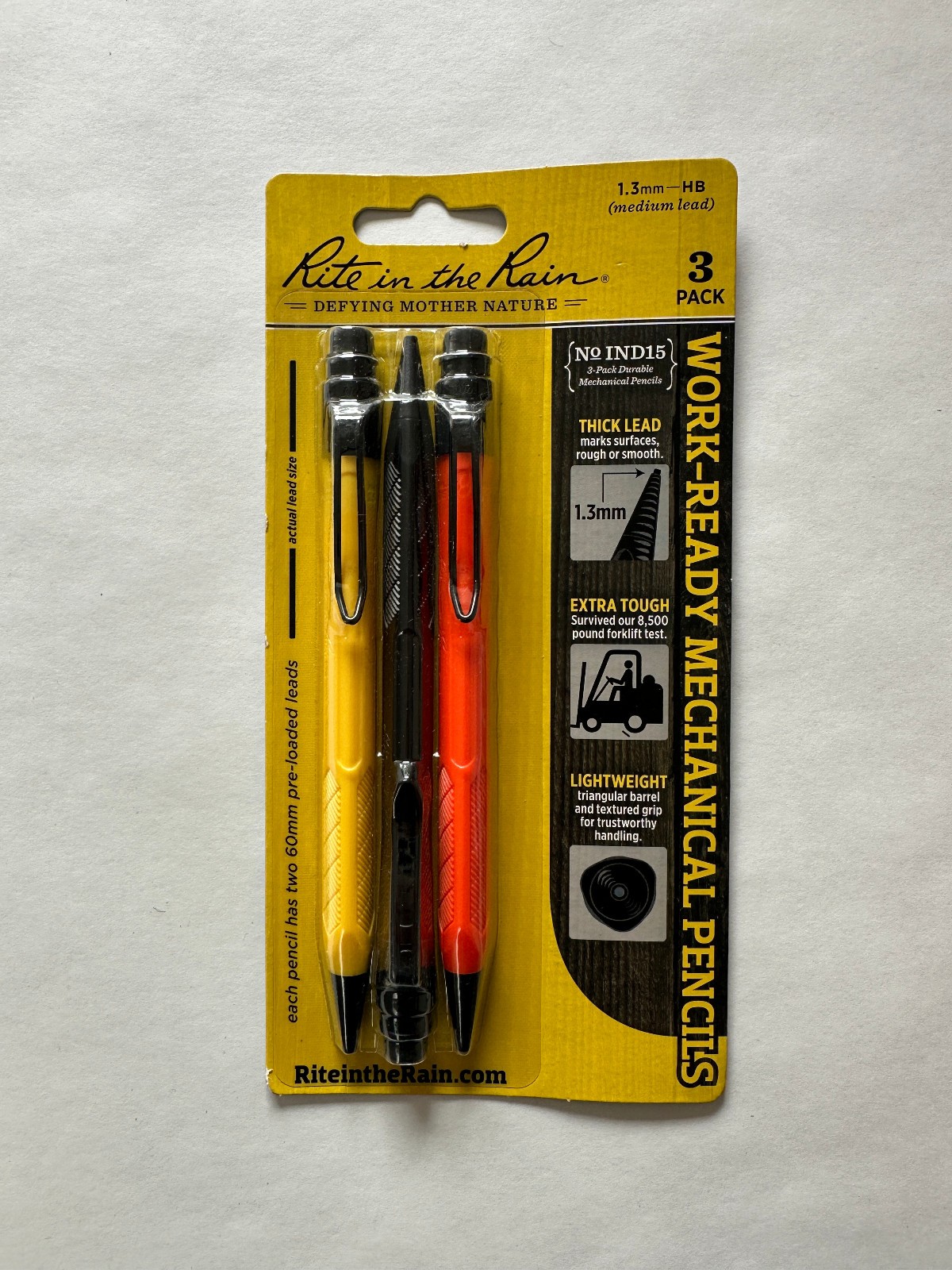 Lot of Rite in the Rain No 15 Mechanical Pencils 1.3mm HB – 9 Packs