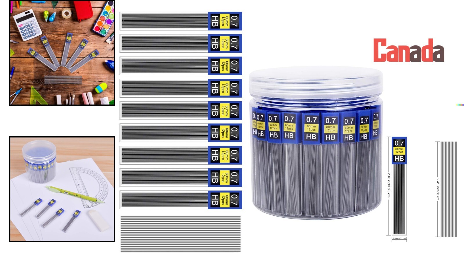 Break-Resistant Mechanical Pencil Refills – Smooth Writing – Wide – Tubes