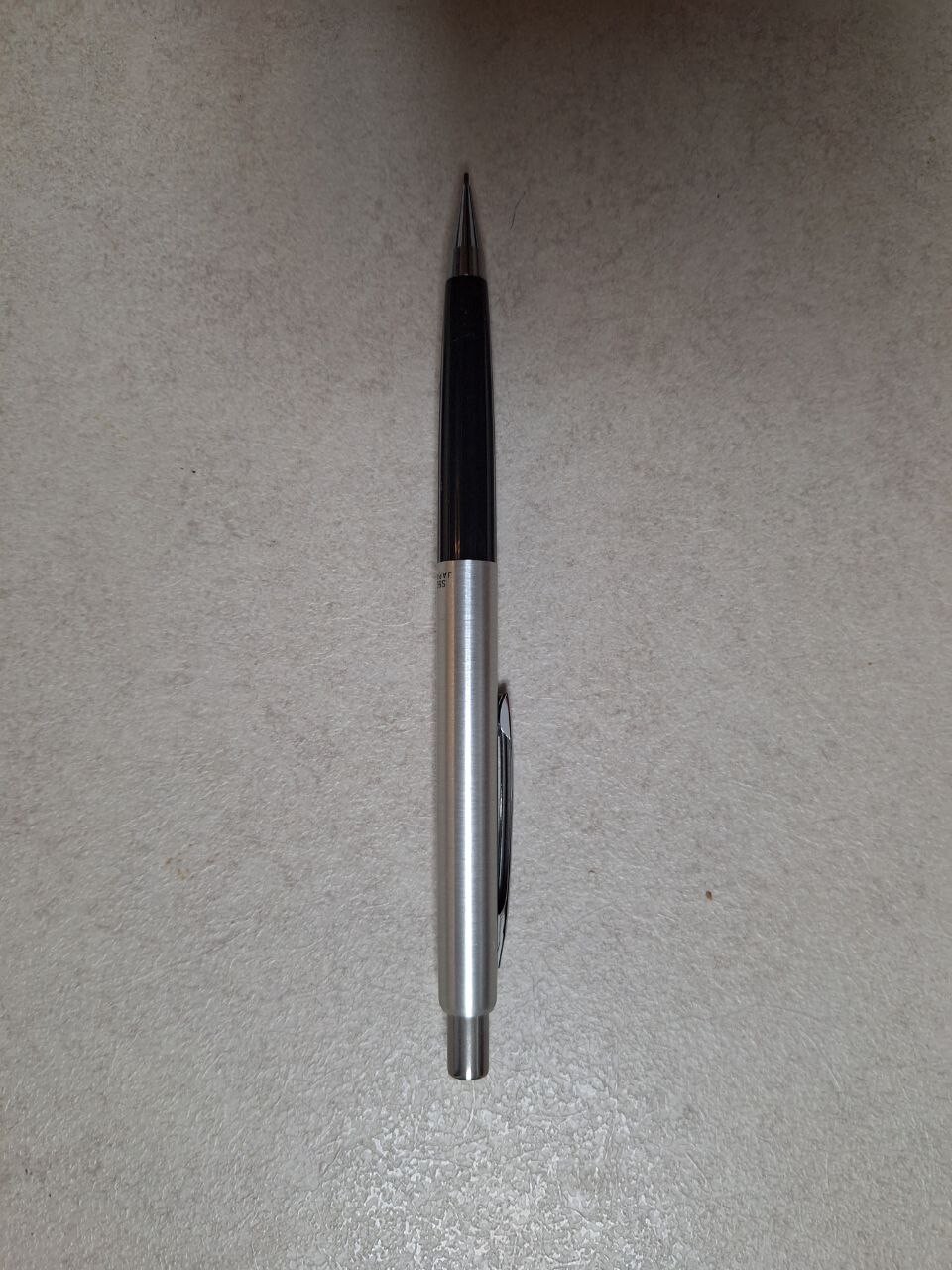 Vintage Pentel Mechanical Pencil S55 0.5mm Black Silver RARE Discontinued Pen