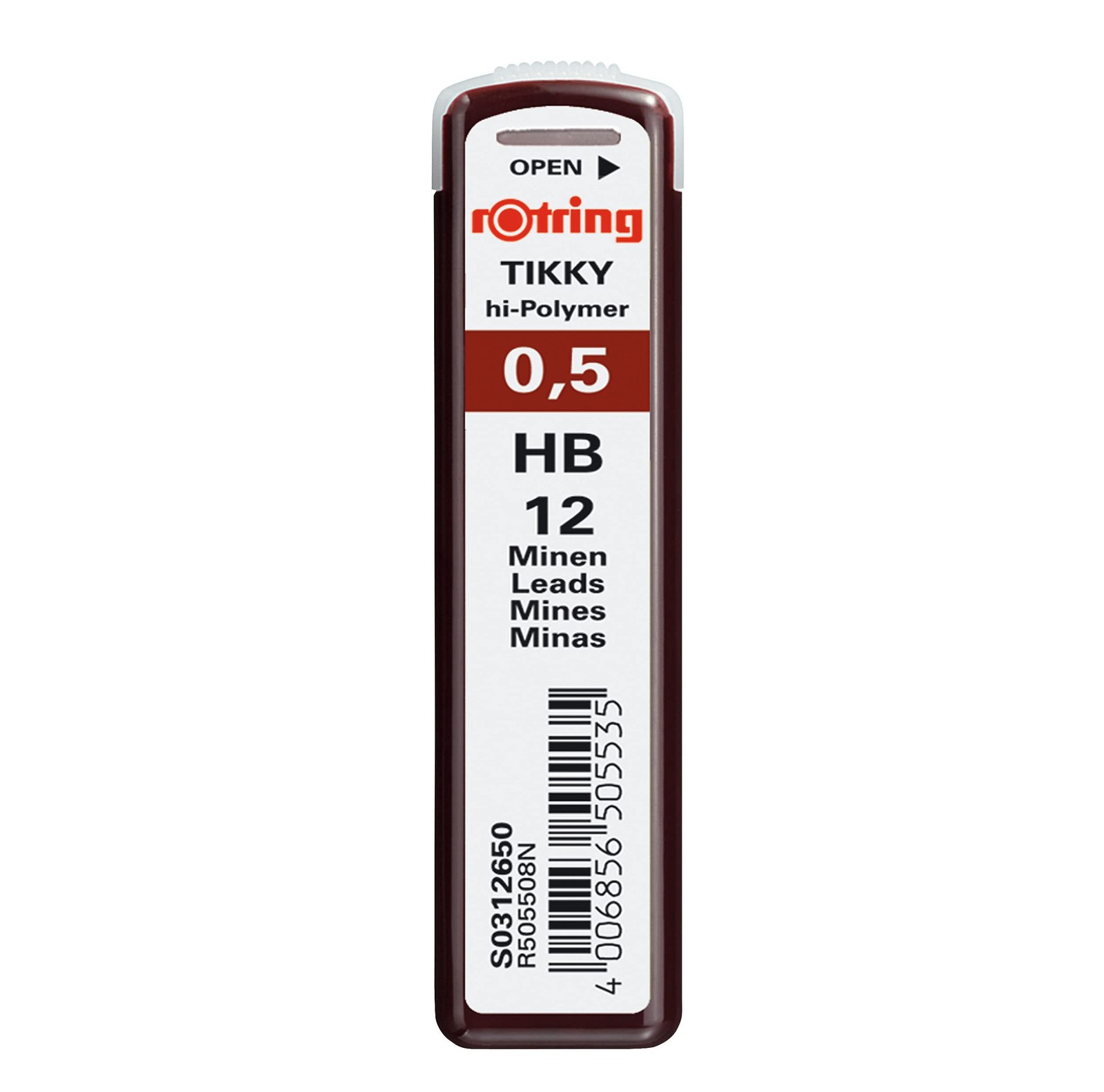Tikky hi-Polymer Lead Refills, 0.5 mm, HB 312650