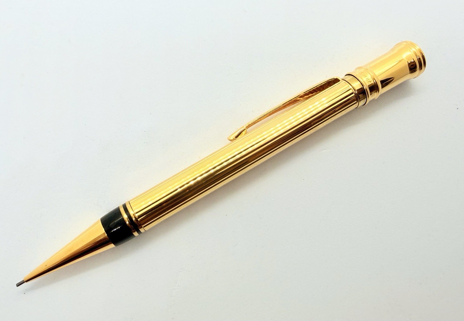 Mint Parker Duofold 23K Gold Plated Mechanical Pencil Continue Twist Cherry Wood