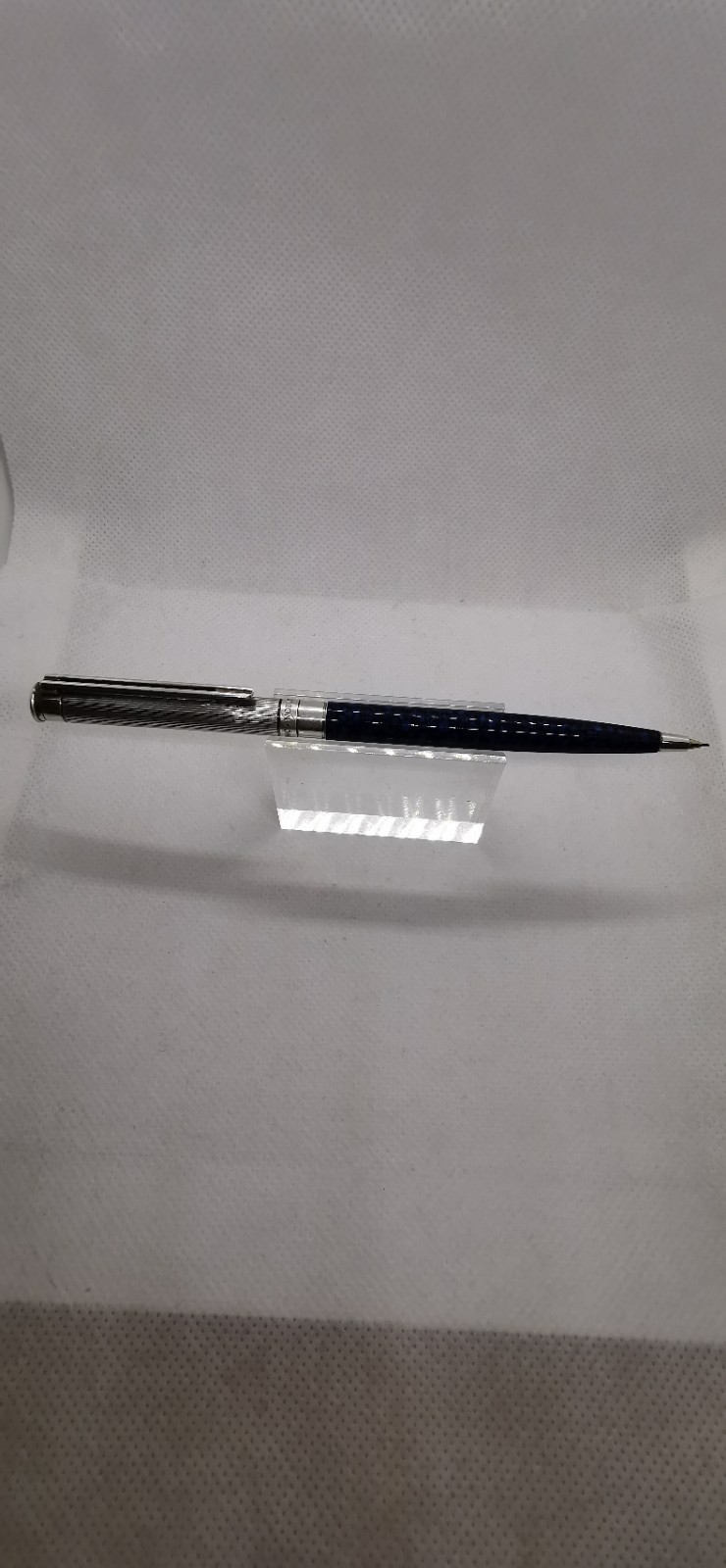 Montblanc Noblesse Oblige Marble Blue Silver Twist Click 0.7mm Mechanical Pen