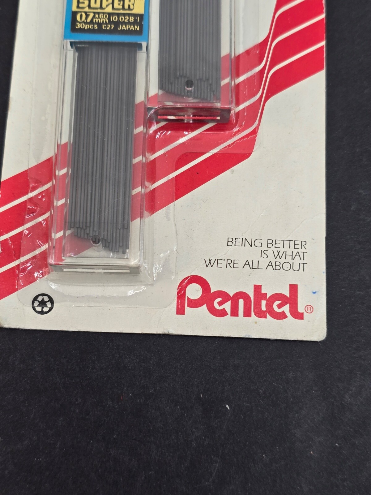 PENTEL PENCIL LEAD .7MM, NEW OLD STOCK, PACK OF 3