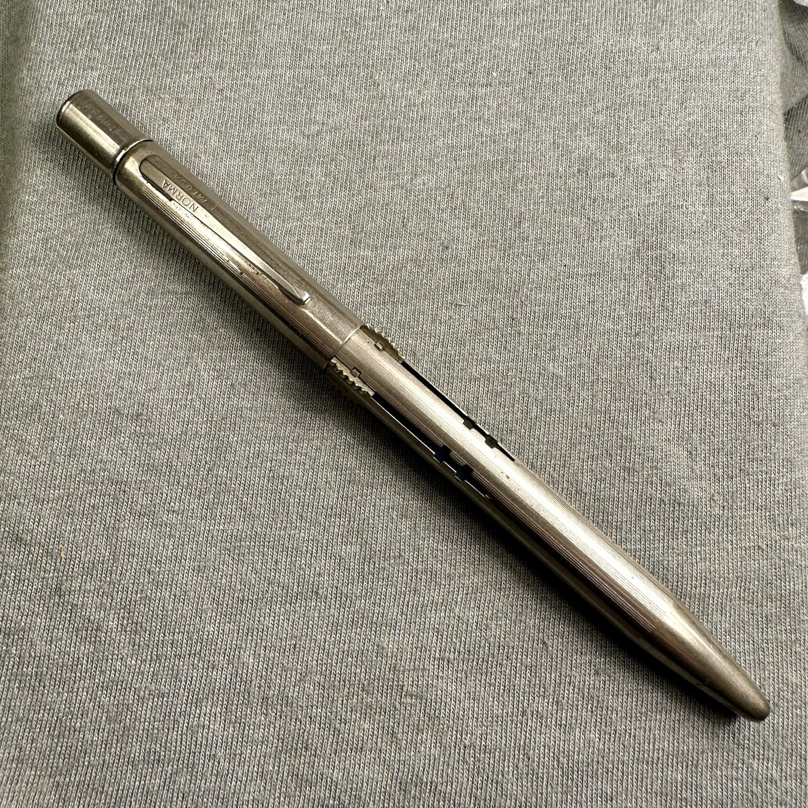 Norma 4-Color Mechanical Pencil 1950’s Working, w/ Eraser, Some Extra Lead USA