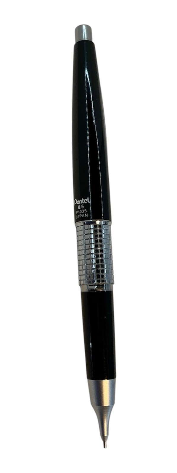 Vintage Pentel Kerry mechanical pencil .05 mm black silver Japan