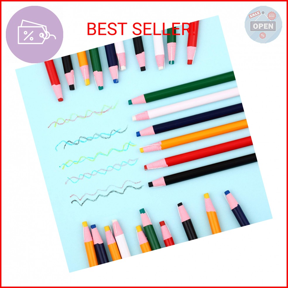 Outus 24 Pieces Color Grease Pencil Multi-surface China Markers Grease Pencils C