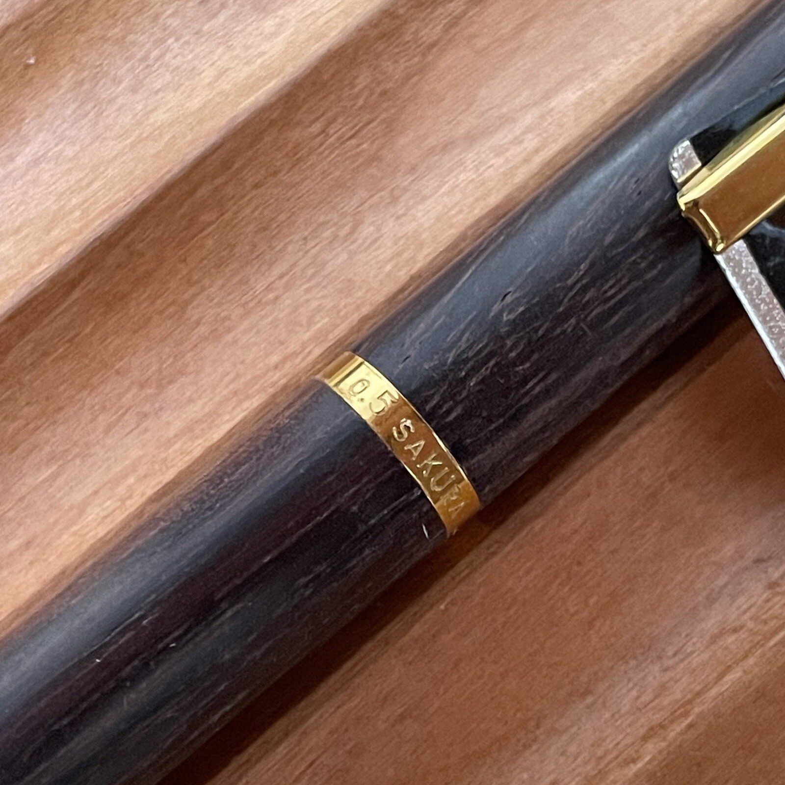 Sakura Mechanical Pencil Slide Sharp 0.5 mm Wood Barrel Made in Japan