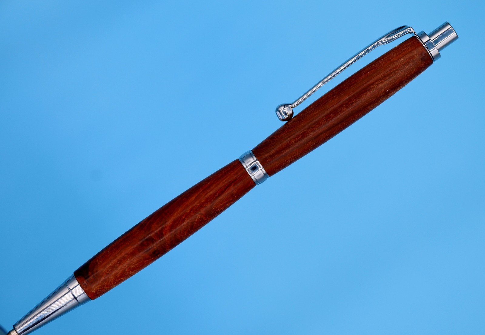 Luxury Rosewood Mechanical Pencil Chrome Finish 0.7mm + Extra Lead/Erasers Gift