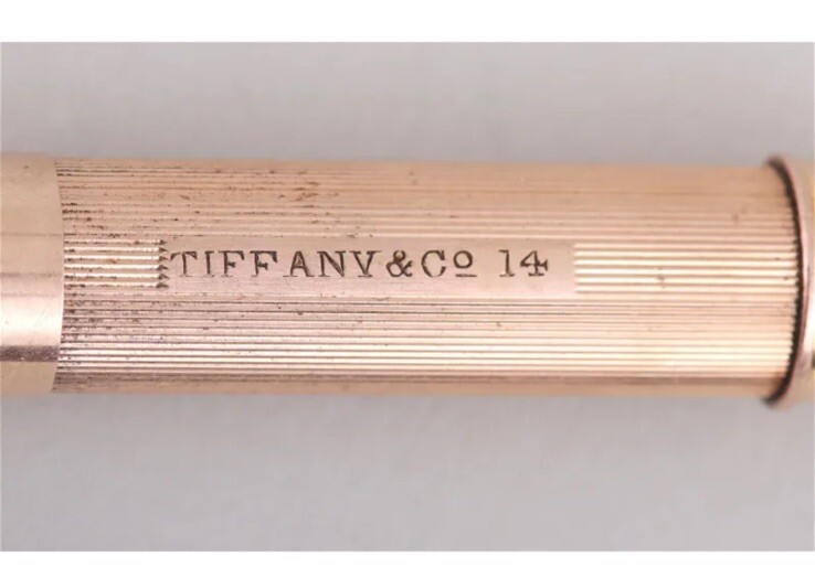 Antique Tiffany Co 14k Rose Gold Mechanical Pencil Retractable Pendant