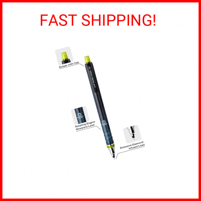uni-ball Kuru Toga Mechanical Pencil with 0.7 mm Lead Refills & Pencil Erasers,