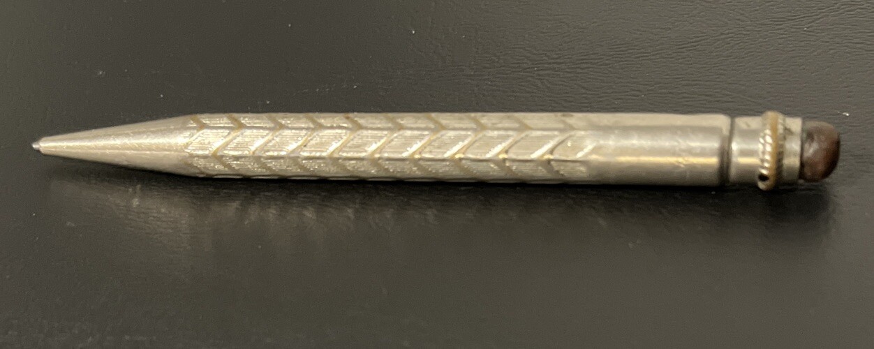Beautiful Vintage Silver Gold Filled Mechanical Pencil -Twist Top Eraser-3-7/8”L