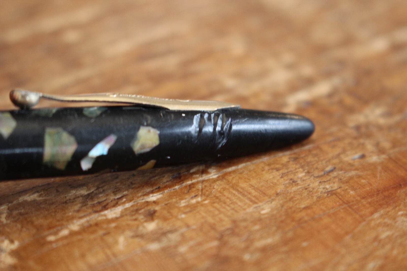 Vintage Black Green Marbled Bakelite Sheaffer Balance Mechanical Pencil Working