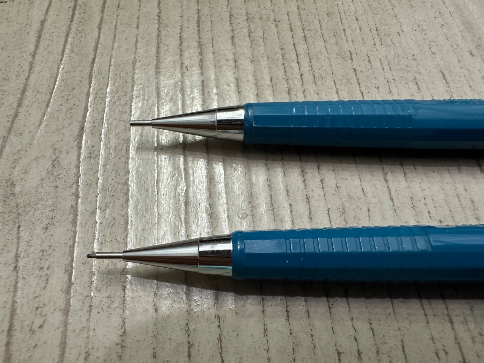 Pentel P207 0.7mm Mechanical Pencils Blue Barrel Metal Clip Japan
