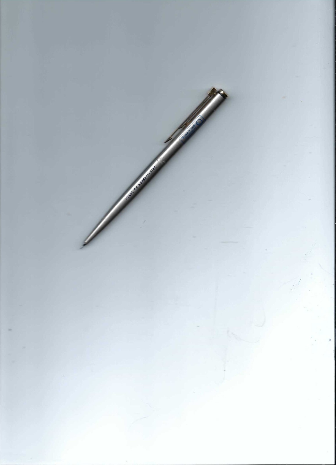 Vintage Parker Arrow Stainless Steel W/Gold Trim 0.5 mm Automatic Pencil W/ Adv.