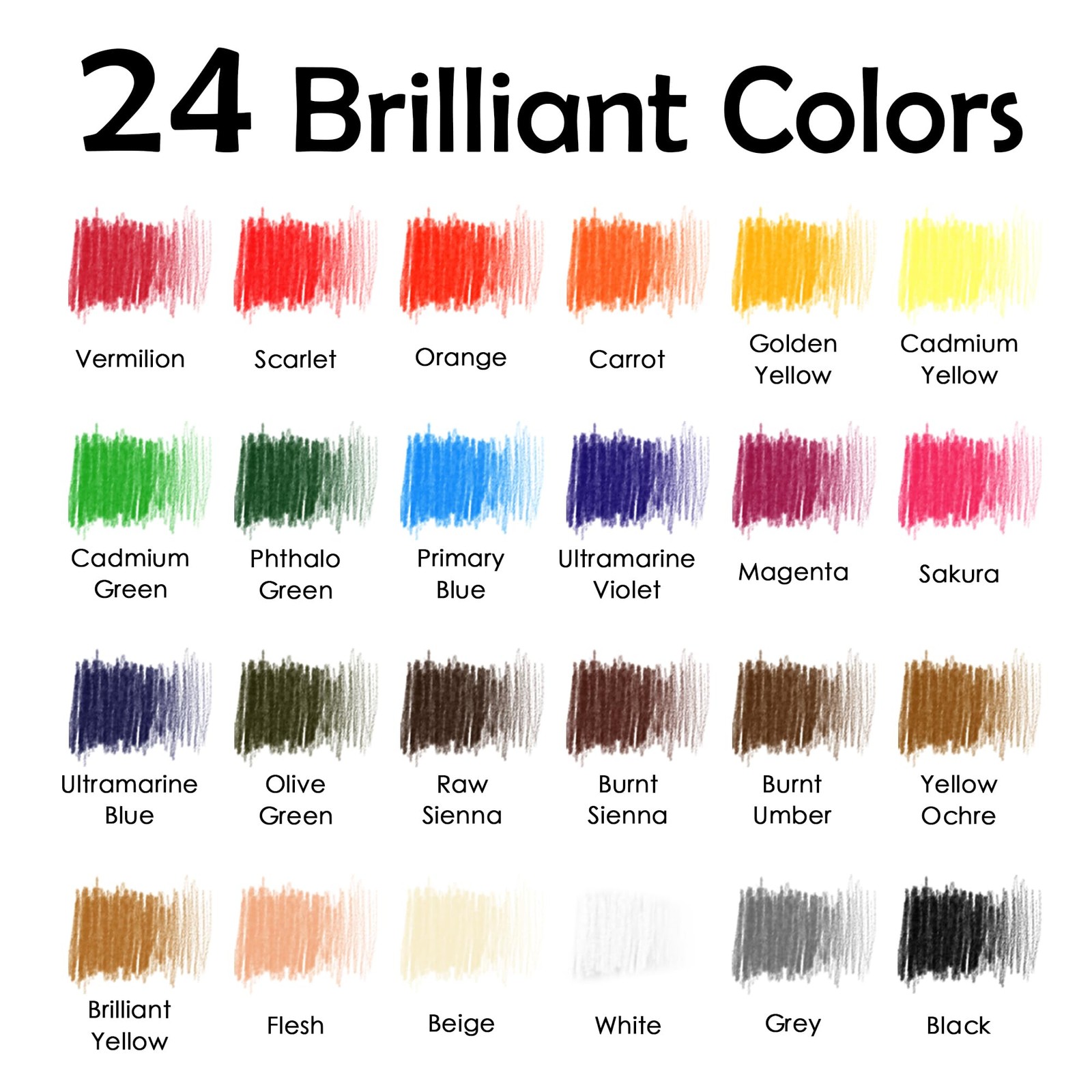 KALOUR PDAS 24 Premium Colored Charcoal 24 Count (Pack of 1), Multicolor