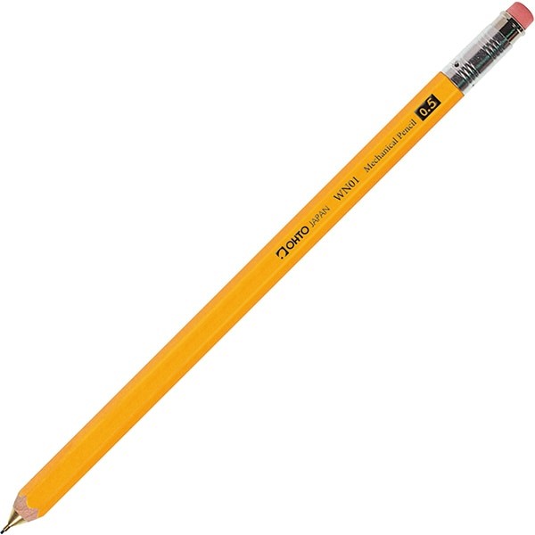 OHTO Mechanical Pencil Wooden Shaft Sharp WN01 WN01-SP5-YL 0.5mm Made in Japan