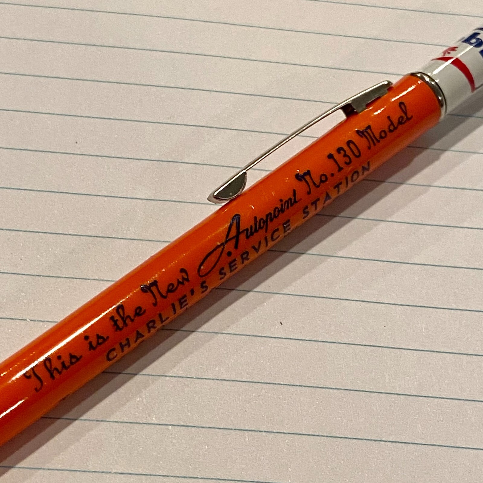 Vintage Autopoint No. 130 Model Mechanical Pencil Mobil Oil Oklahoma City
