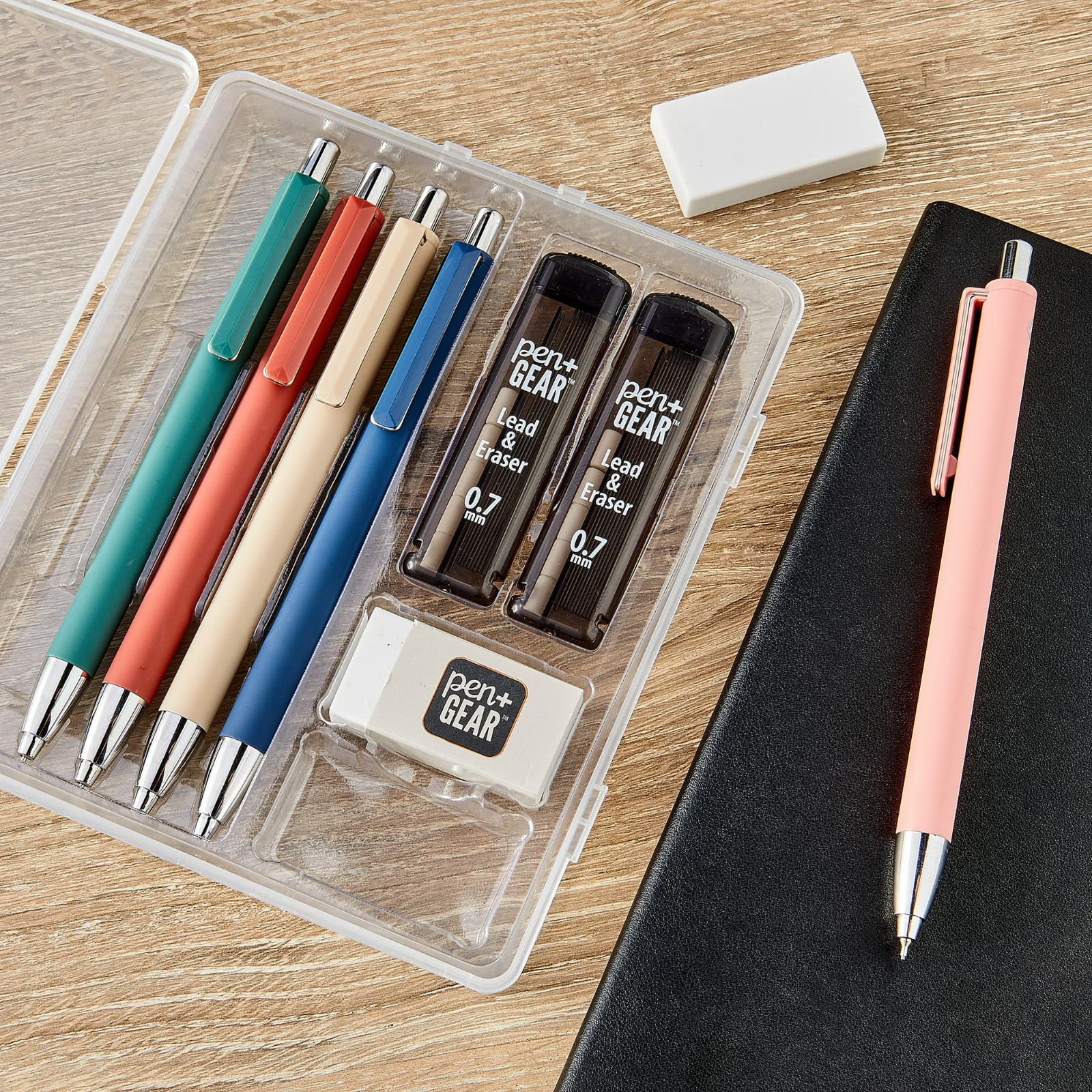 Pen+Gear Mechanical Pencil Kit with Storage Case, 0.7mm #2 Lead, 5 Count