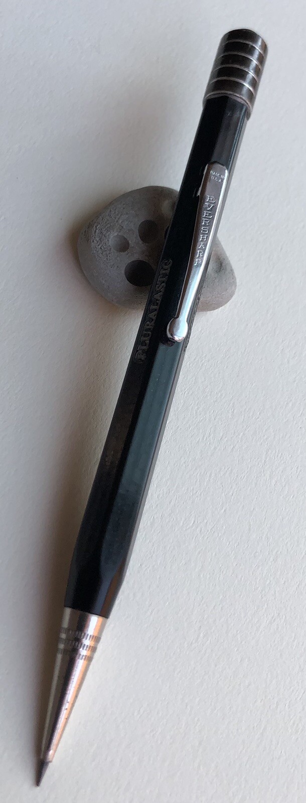 Vintage EVERSHARP Mechanical Pencil 1.18mm Lead Chrome Trim Working USA