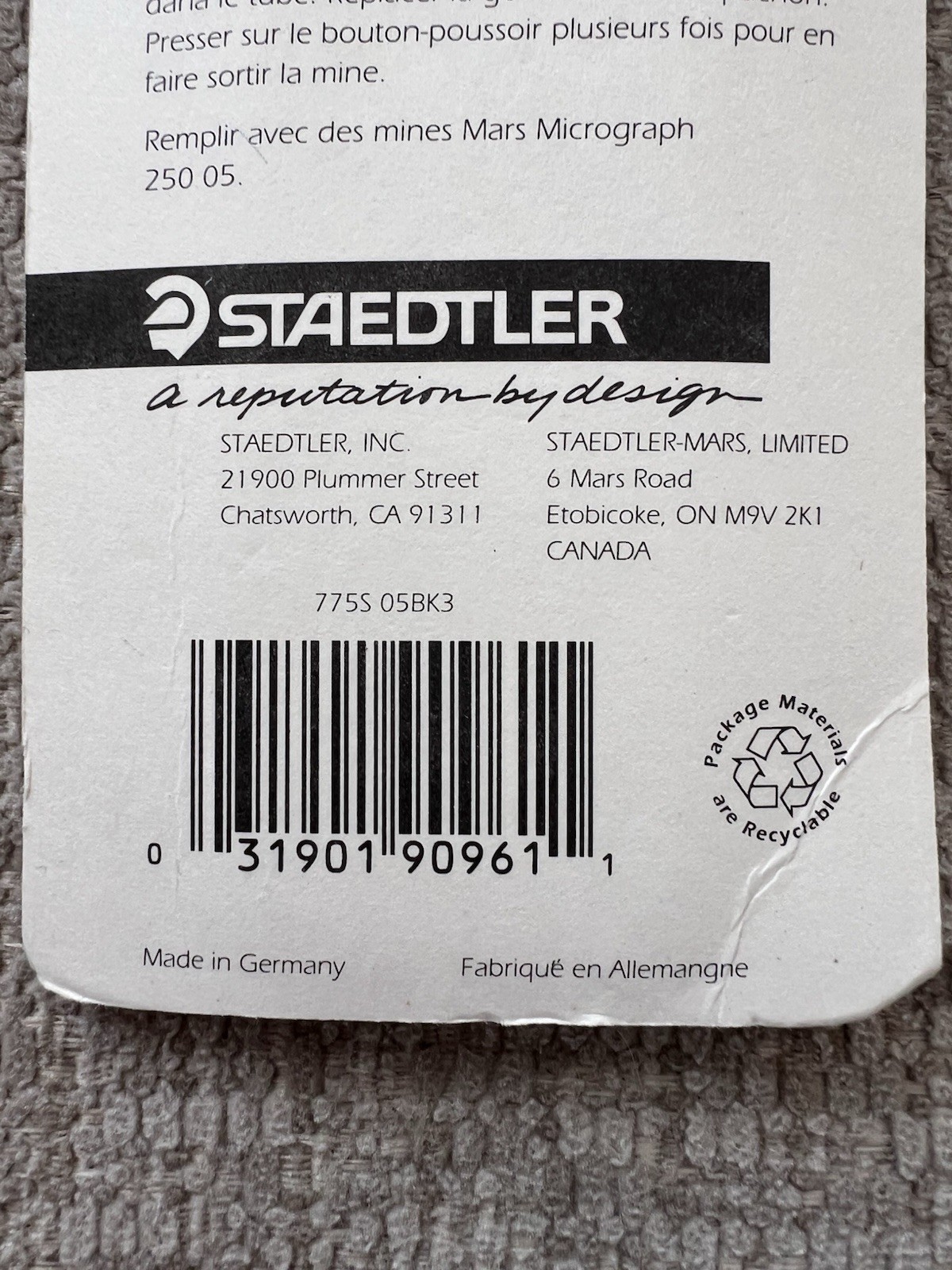 Staedtler Mars Lot 5 Micro 775 05 & 775 07 Mechanical Pencil NOS Germany Vintage