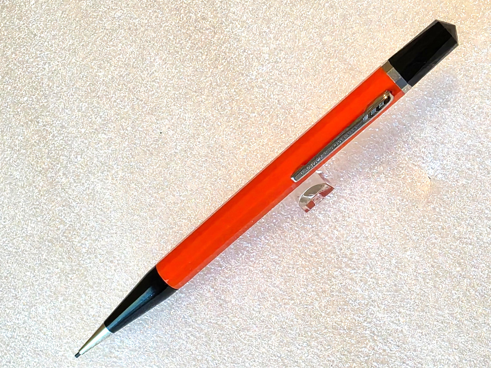 VTG (Large Autopoint GENUINE PARTS Advertising Mechanical Pencil ORANGE Rare 50s