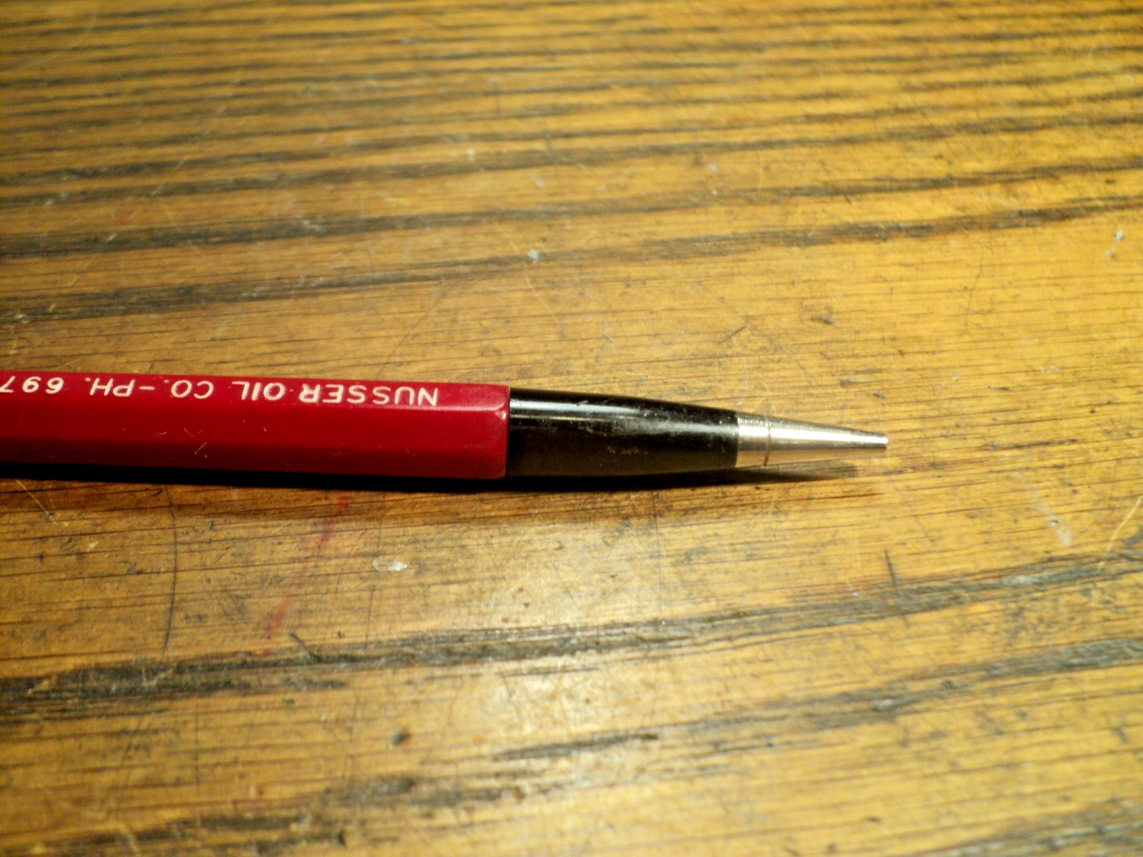 Vintage Durolite Mechanical Pencil Nusser Oil Co Standard Oil 5-5/8″ Long USA
