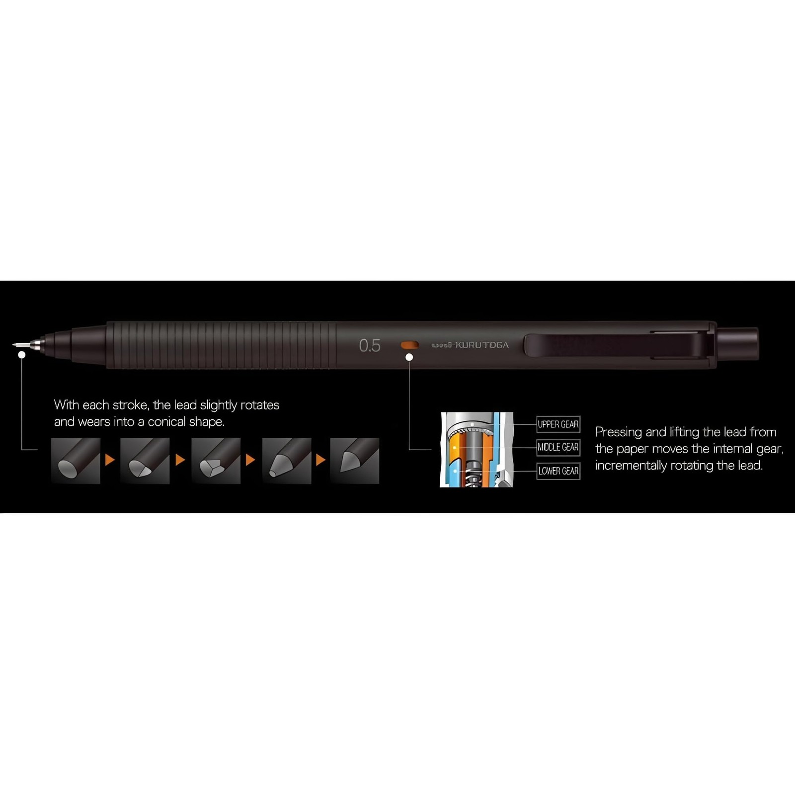 Uni Kuru Toga Metal Mechanical Pencil, 0.3mm Extra Fine, Auto-Advancing Lead …