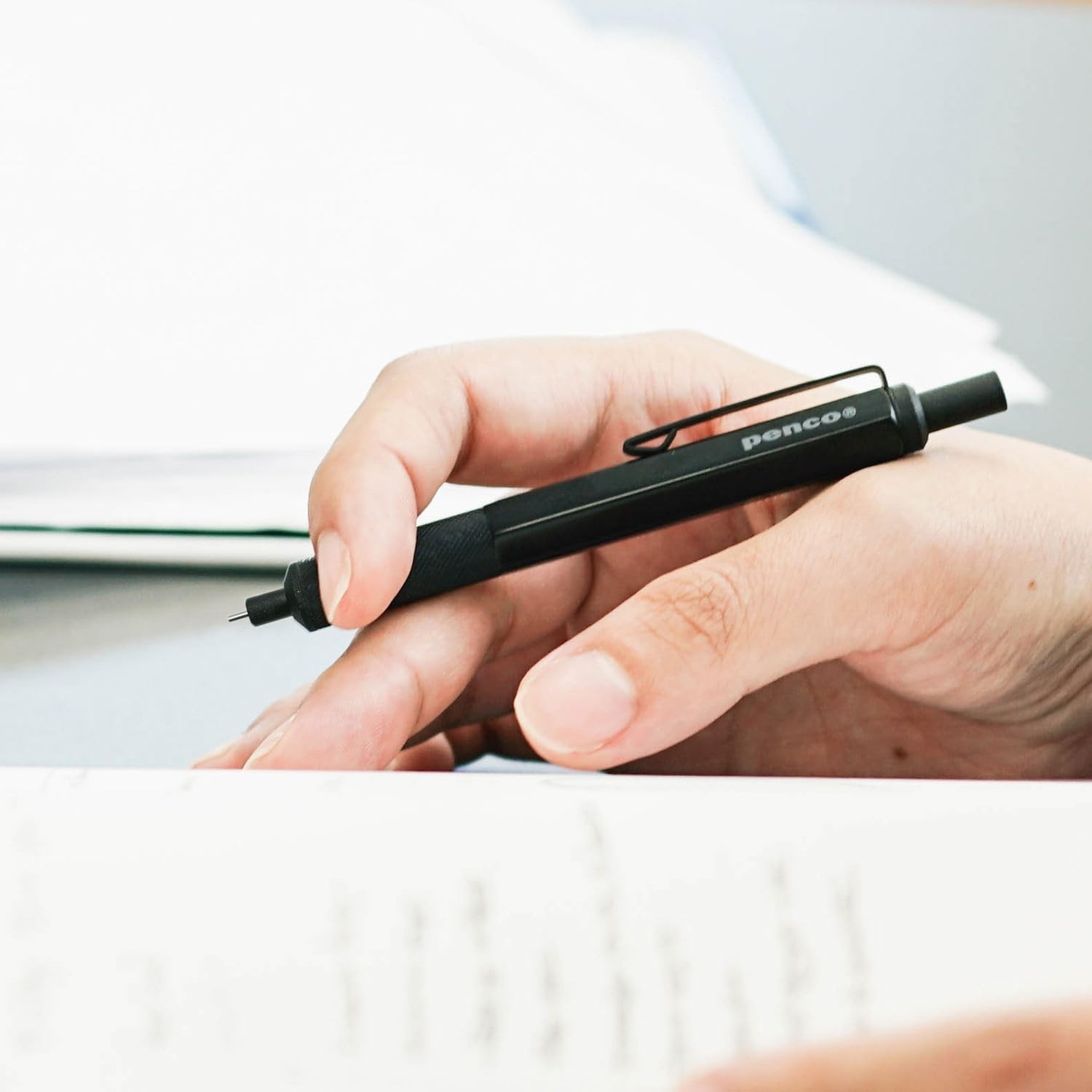 HIGHTIDE Penco Drafting Pencil 0.5mm Pentel Alminium Mechanical Pencil black