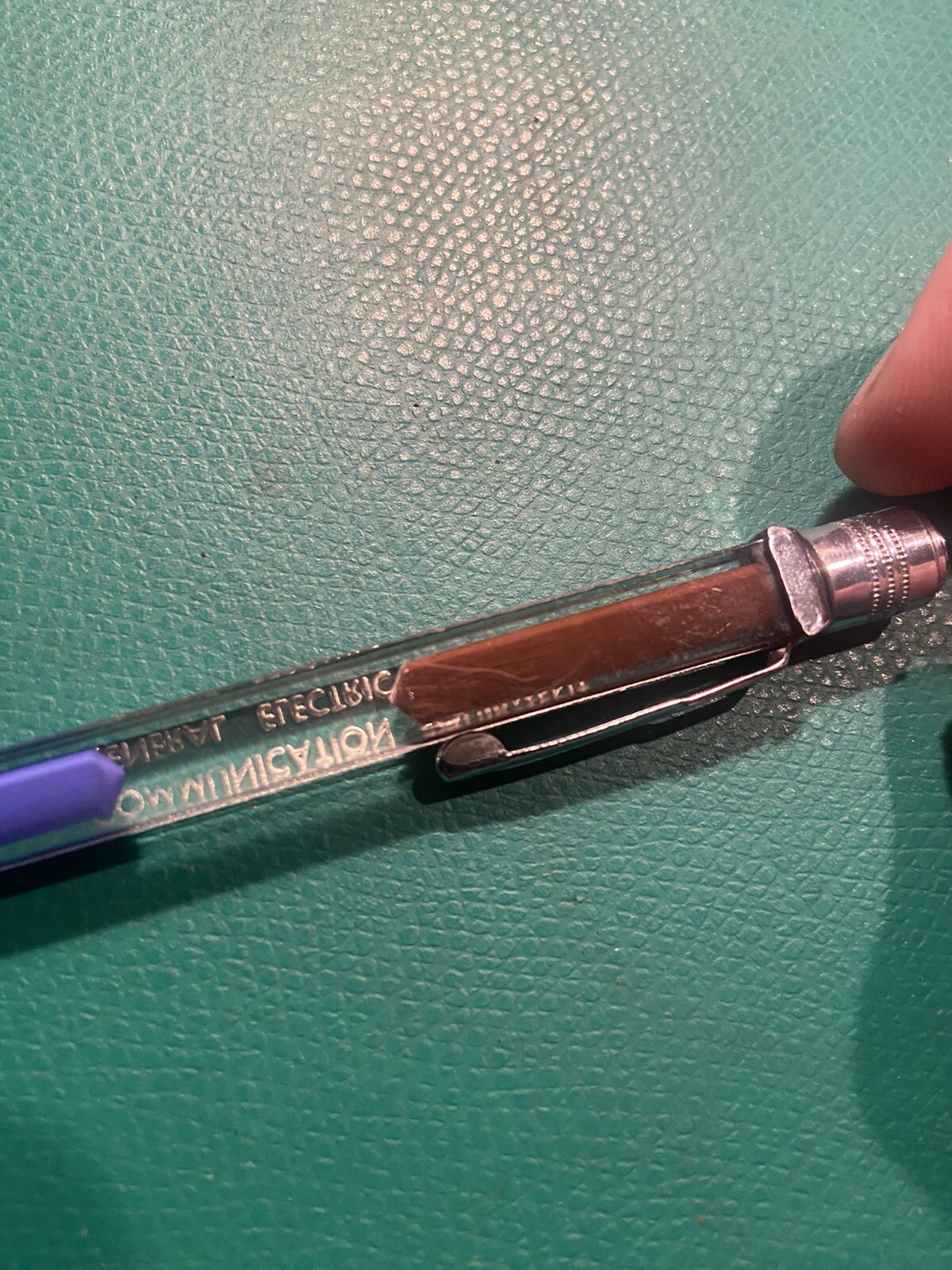 Vintage General Electric Communication Equipment Mechanical Pencil Square Clear
