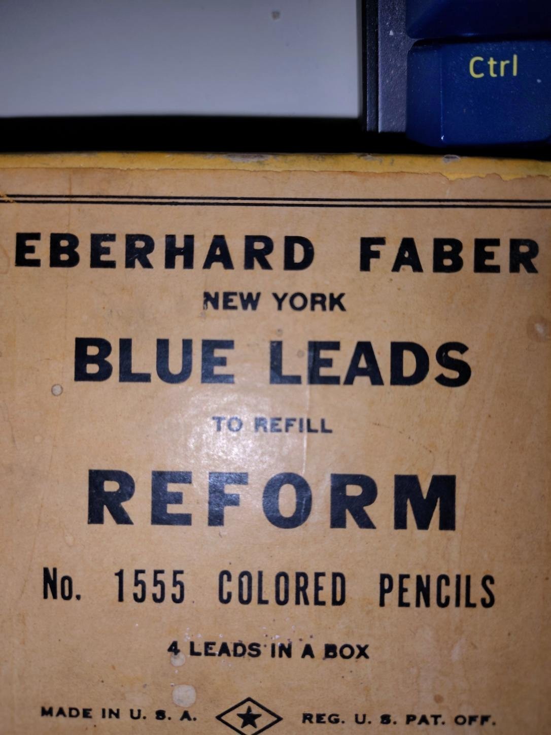 4-NOS Vintage Eberhard Faber Reform Mechanical Marking Pencil Leads Blue No. 525